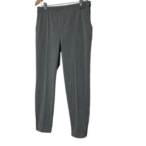 St. John grey slim ankle zip classy high rise trouser pants size 10 - Picture 2 of 9